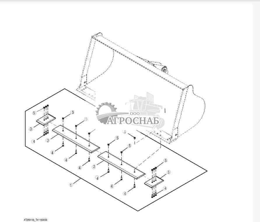 Вспомогательная режущая кромка 269 см (106 дюймов) 